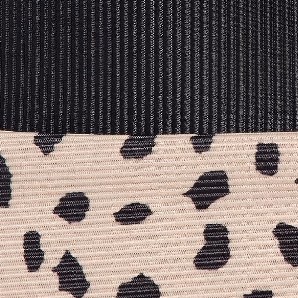 Beach Riot EUC black taupe ribbed wrap one piece M - Picture 8 of 8